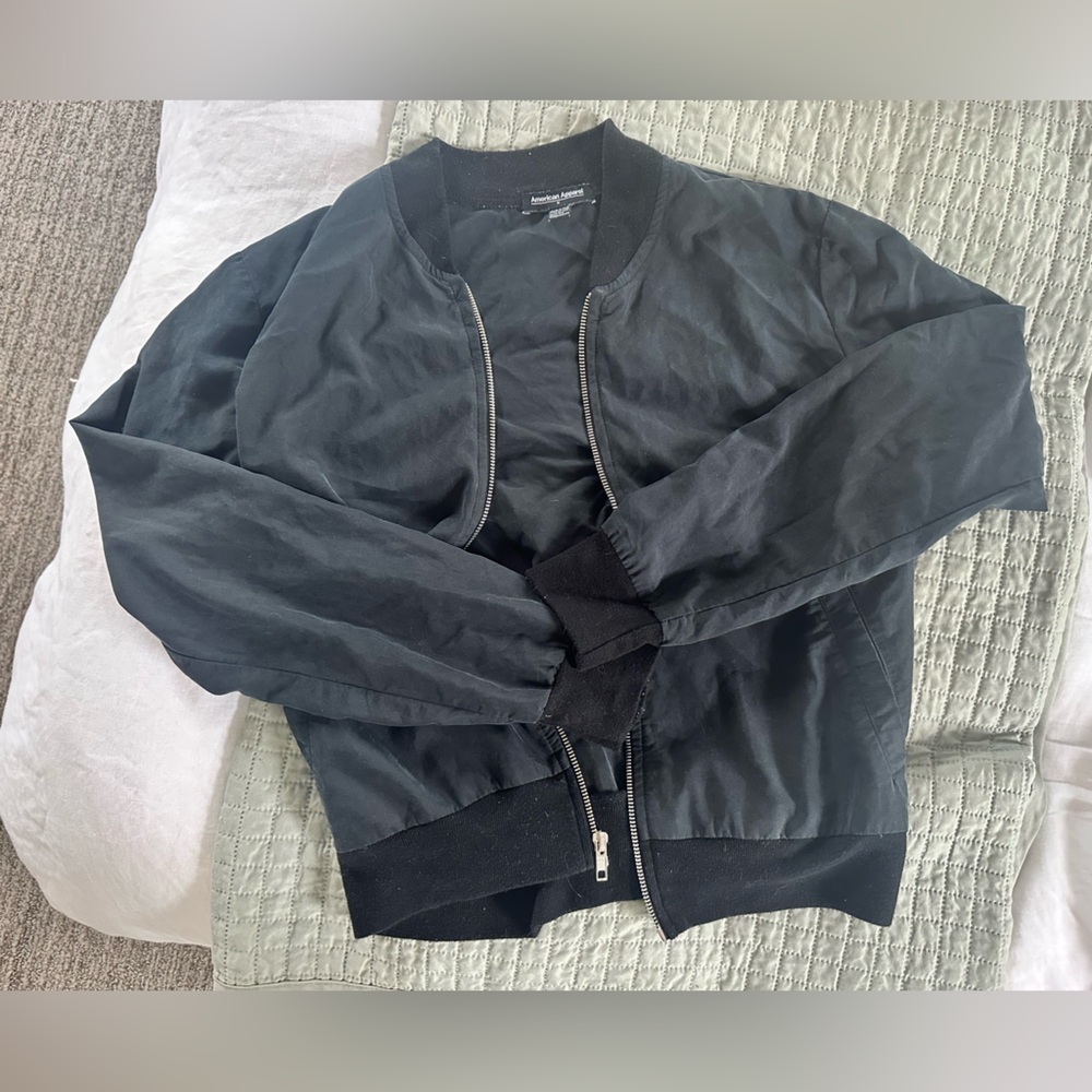 American Apparel M Charcoal Bomber Jacket